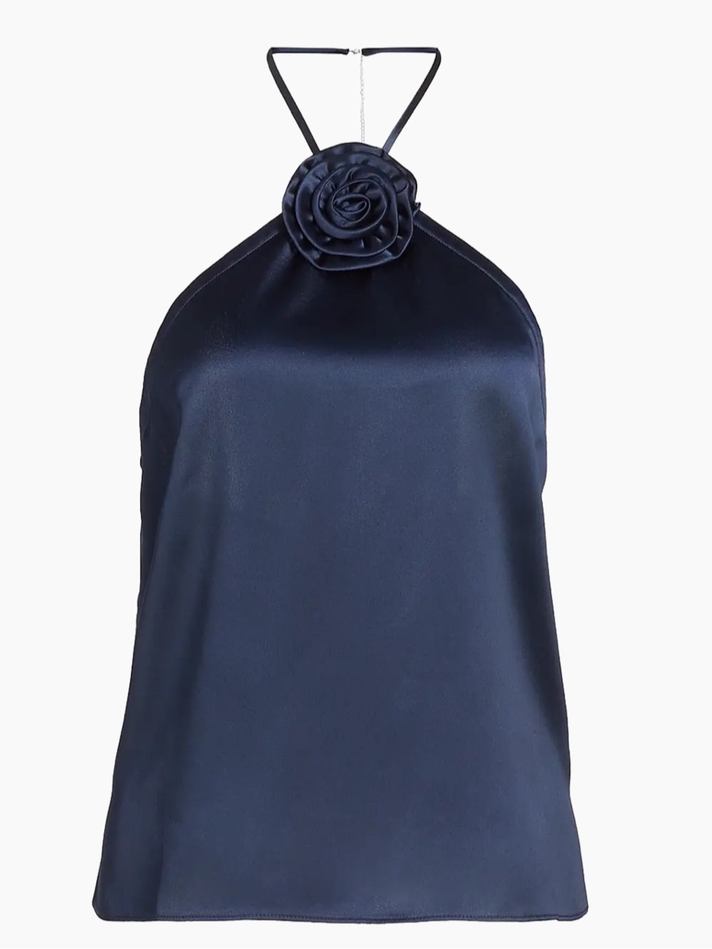 New CAMI NYC Thander Rosette Top in Storm (silvery grey) NWT M